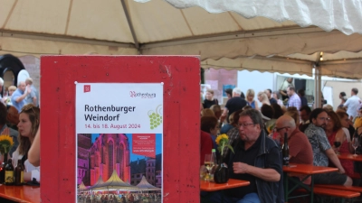 Beliebt wie eh und je war wieder das Weindorf. Auch das Wetter war – bis auf Sonntag – perfekt. (F.: Jarah Greipel)