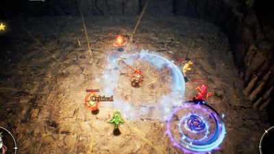 Die Spielenden können sich frei aus Elliots Waffenarsenal bedienen. Dazu verbessern Maginit und Fee Faies Magie und Kräfte die Fähigkeiten des Helden. (Foto: Square Enix/dpa-tmn)