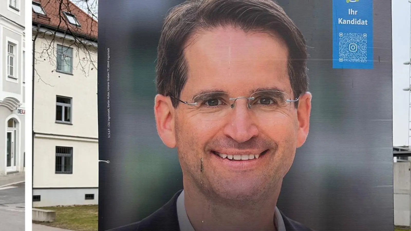 Die Bildkombo zeigt Wahlplakate der beiden Oberbürgermeister-Kandidaten Michael Kern (r, CSU) und von Christian De Lapuente, der von SPD und vier weiteren Gruppierungen aufgestellt wurde. Kern ging als Sieger aus der Stichwahl hervor. (Foto: Ulf Vogler/dpa)