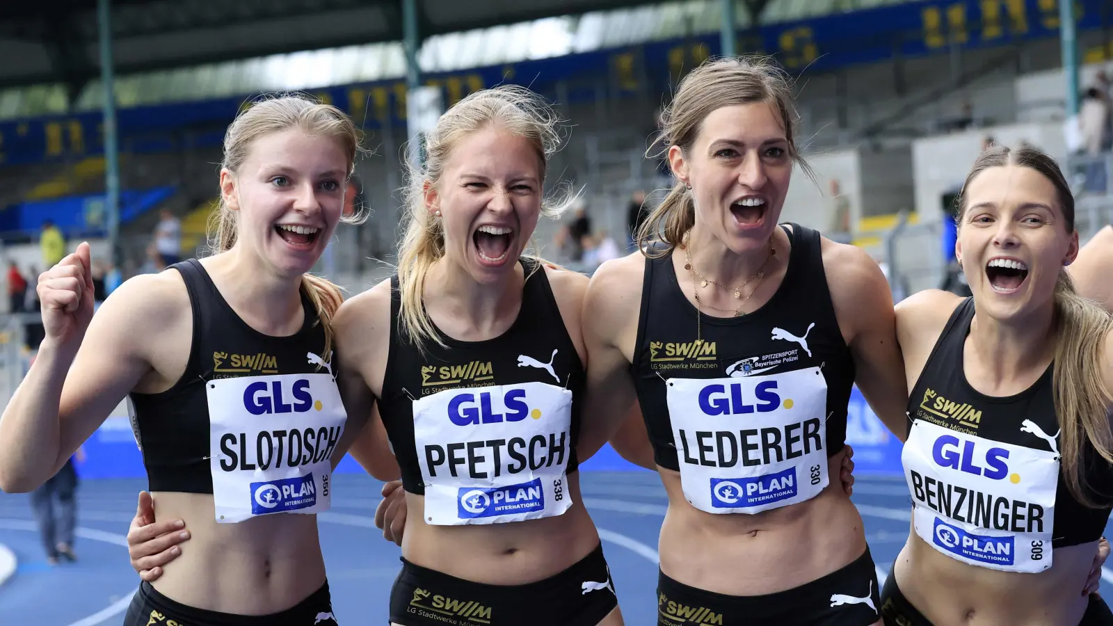 Das erfolgreiche Münchner Staffelteam mit Amelie-Sophie Lederer.  (Foto: Theo Kiefner)