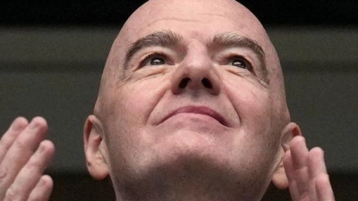 FIFA-Präsident Gianni Infantino stand im Zentrum der Kritik. (Archivbild) (Foto: Eric Gay/AP/dpa)