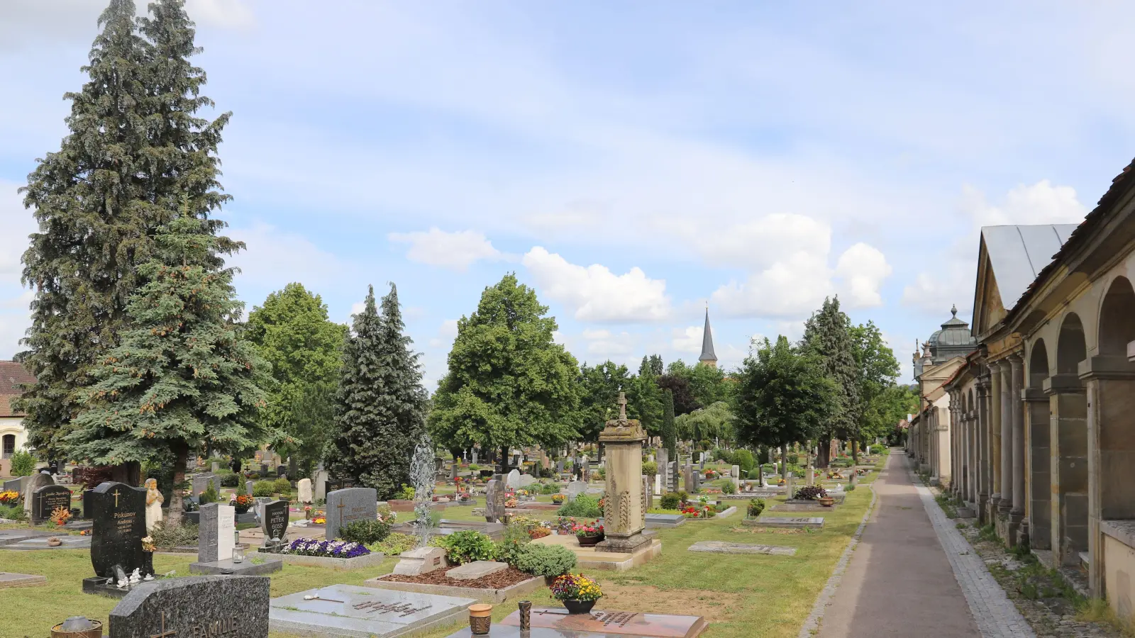 Auf dem Friedhof ist die Gruppe mit allen über 160 Grüften durch. So schildert es Historiker Alexander Biernoth. Auf den Gräberfeldern habe man gut 600 untersucht – von tausenden. (Foto: Oliver Herbst)