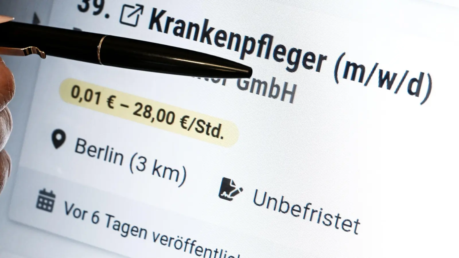 Konkrete Angaben zur Bezahlung fehlen in vielen Stellenanzeigen. (Symbolbild) (Foto: Jens Kalaene/dpa)