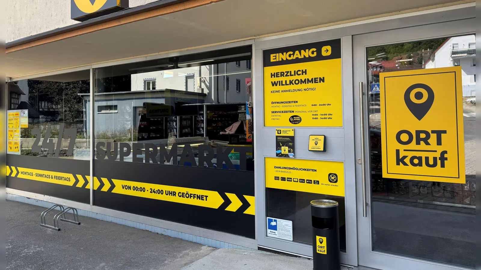 So ähnlich könnte der Mini-Supermarkt aussehen. Das Foto zeigt die Ortkauf-Filiale in Weißbach (Hohenlohekreis). (Foto: Christoph Sarnowski)