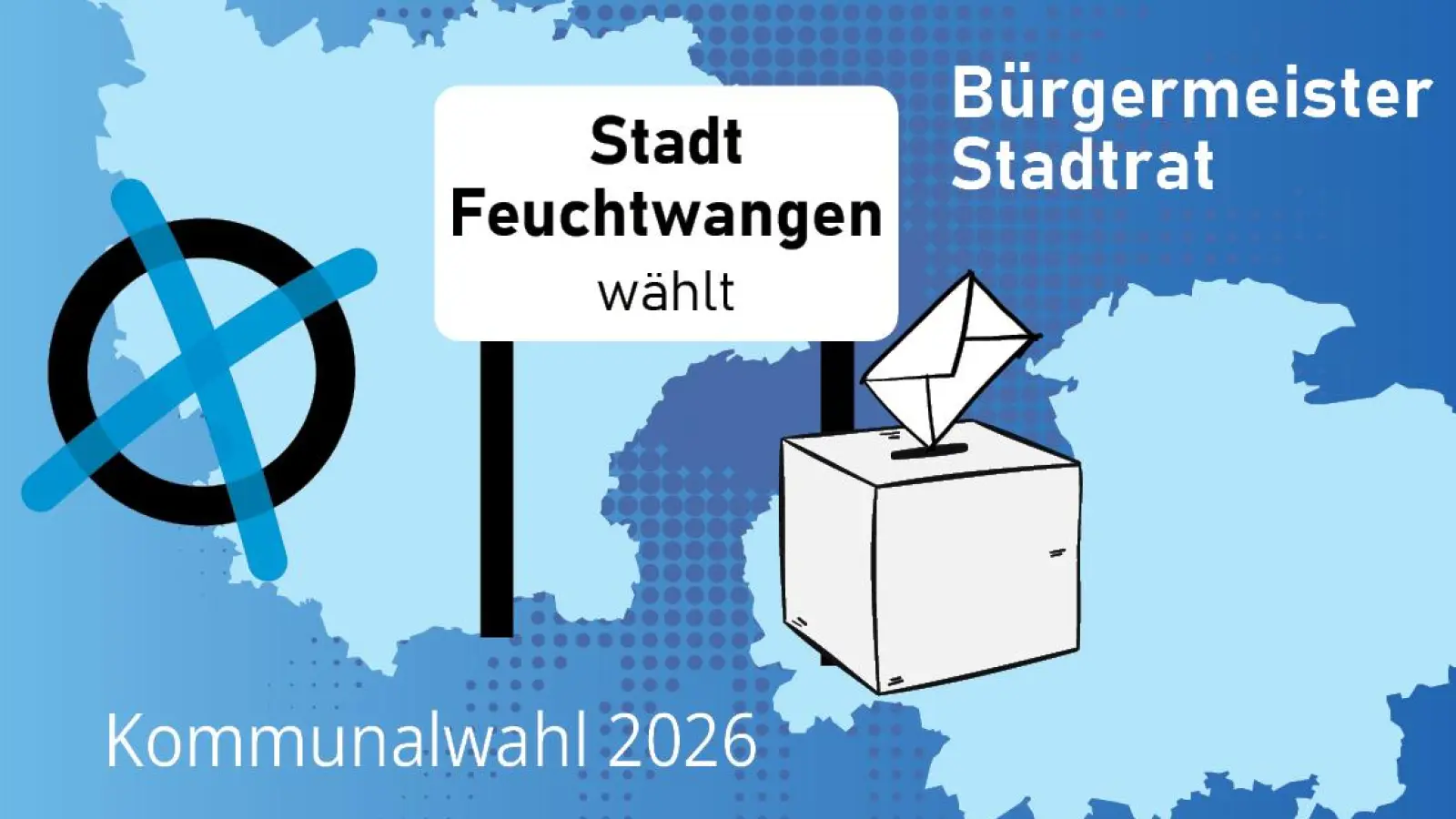 In Feuchtwangen findet am 8. März 2026 die Kommunalwahl statt. (Grafik: Susanne Pöhlmann)