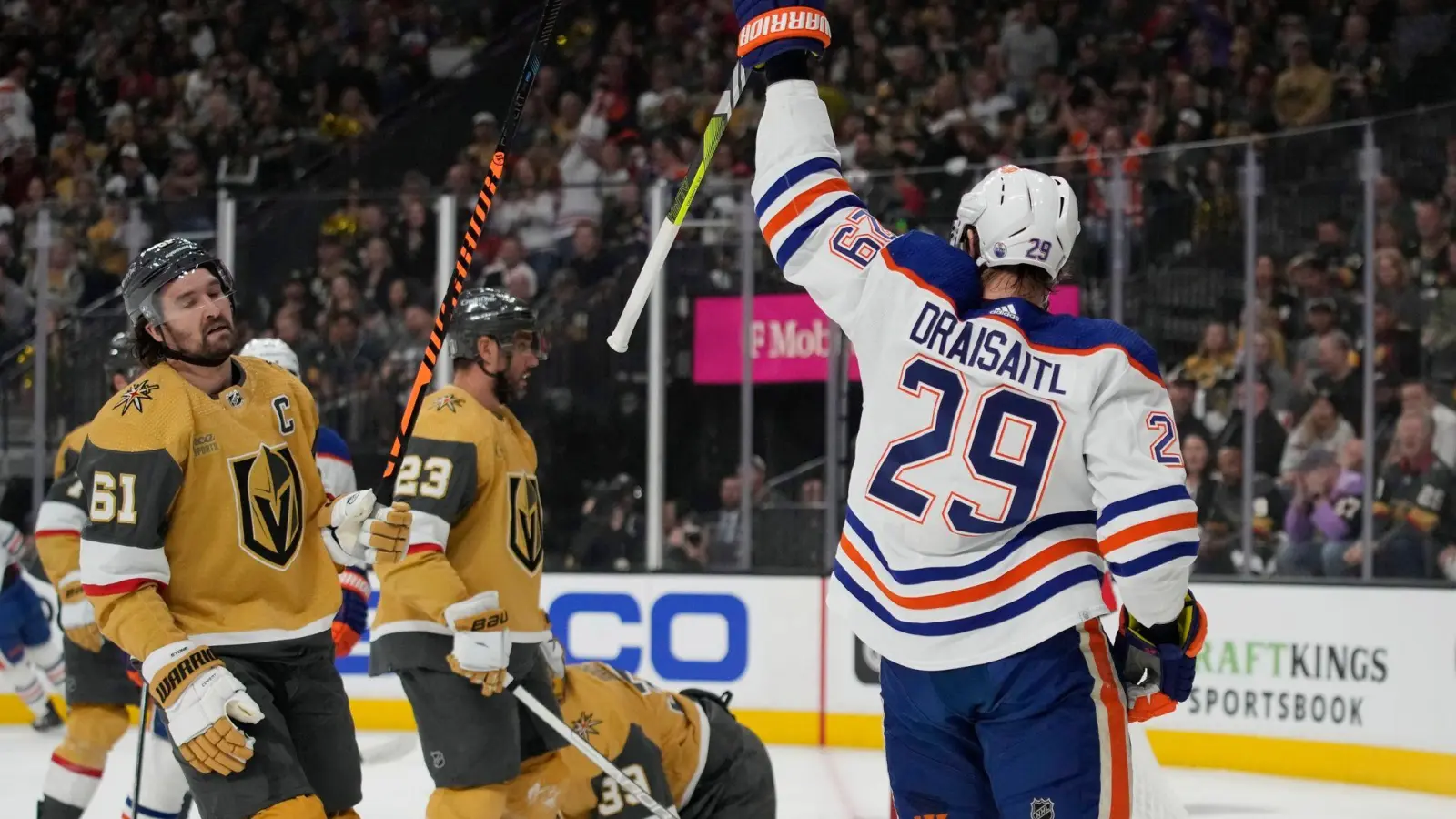 Vier Treffer von Leon Draisaitl reichten nicht: Die Edmonton Oilers unterlagen den Vegas Golden Knights mit 4:6. (Foto: John Locher/AP)