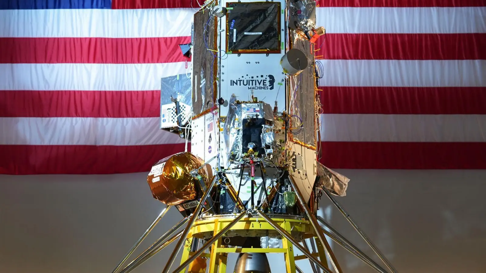 Lander „Athena” auf dem Mond. (Archivfoto) (Foto: Intuitive Machines/dpa)