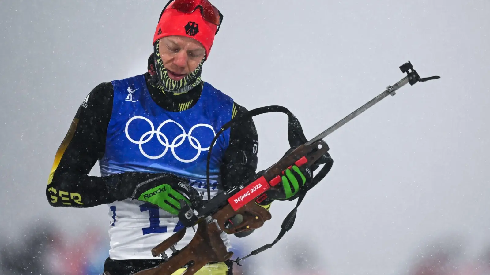 Bester deutscher Biathlet bei der Verfolgung: Roman Rees. (Foto: Hendrik Schmidt/dpa-Zentralbild/dpa)