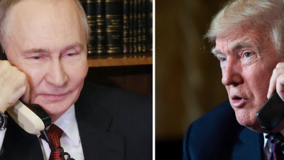 Nach einem Gespräch mit dem russischen Präsidenten Putin stellt US-Präsident Trump russische Diesellieferungen in Aussicht. (Archivbild) (Foto: Mikhail Metzel/Pool Sputnik Kremlin/AP/dpa)