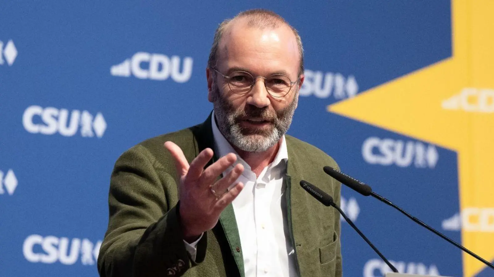 Manfred Weber, Spitzenkandidat der CSU. (Foto: Sven Hoppe/dpa)