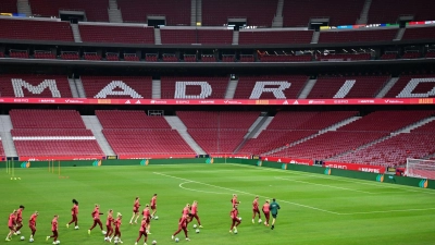 Große Kulisse: Im Metropolitano geht es für das DFB-Team um den ersten Titel seit 2016. (Foto: Sebastian Christoph Gollnow/dpa)