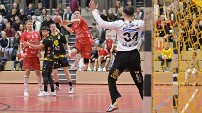 Auch der Einsatz des Rothenburgers Nikola Stojanov (beim Wurf, hier gegen den HSC Coburg II) ist fraglich. (Foto: Martin Rügner)