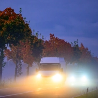 Kürzere Tage und herbstliches Wetter verschlechtern die Sicht beim Autofahren. (Foto: Patrick Pleul/dpa/dpa-tmn)