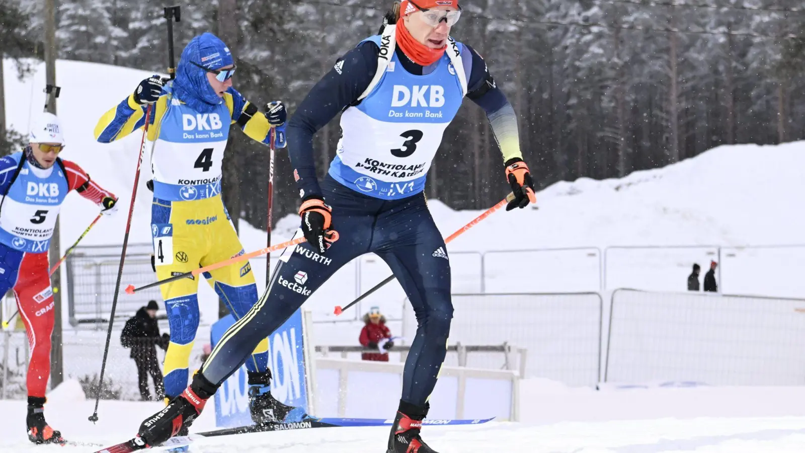 Roman Rees kam im Verfolgungsrennen als Fünfter ins Ziel. (Foto: Vesa Moilanen/Lehtikuva/dpa)