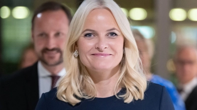 Kronprinzessin Mette-Marit auf der Frankfurter Buchmesse. (Foto: Silas Stein/dpa)