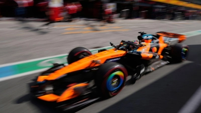 Nicht zu schlagen in der Qualifikation: Lando Norris.  (Foto: Darko Bandic/AP POOL/AP/dpa)