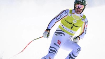 Romed Baumann aus Deutschland in Aktion in El Tarter in Andorra. (Foto: Jean-Christophe Bott/KEYSTONE/dpa)