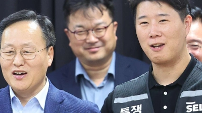 Samsung-Management und Gewerkschaft konnten einen angedrohten Generalstreik nur wenige Stunden vor Streikbeginn abwenden. (Foto: -/Yonhap/dpa)