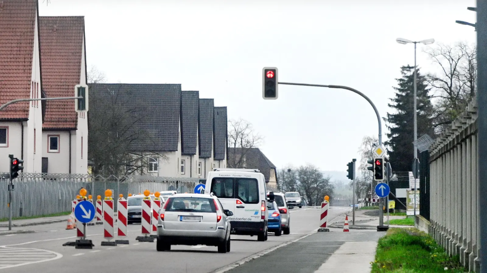 Bislang müssen Armeeangehörige die Ampel passieren, um in Katterbach von der einen in die andere Kaserne zu gelangen. (Foto: Jim Albright)