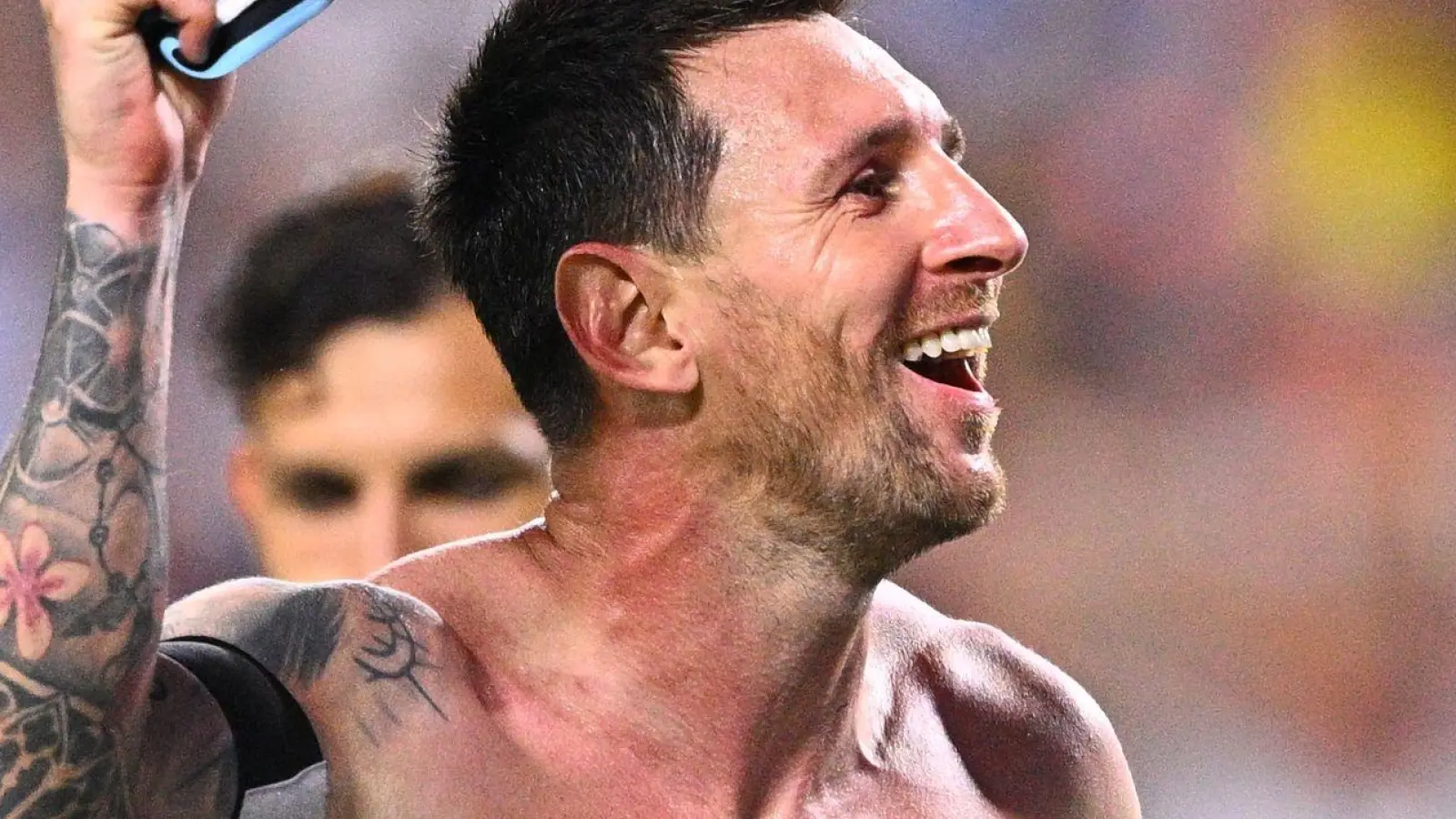 Auch ohne eigenes Tor überglücklich: Lionel Messi. (Foto: Tom Weller/dpa)