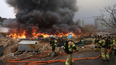 Das Guryong-Viertel liegt in unmittelbarer Nähe der glitzernden Wolkenkratzer des Bezirks Gangnam in Seoul. (Foto: Choi Jin-seok/Newsis/dpa)