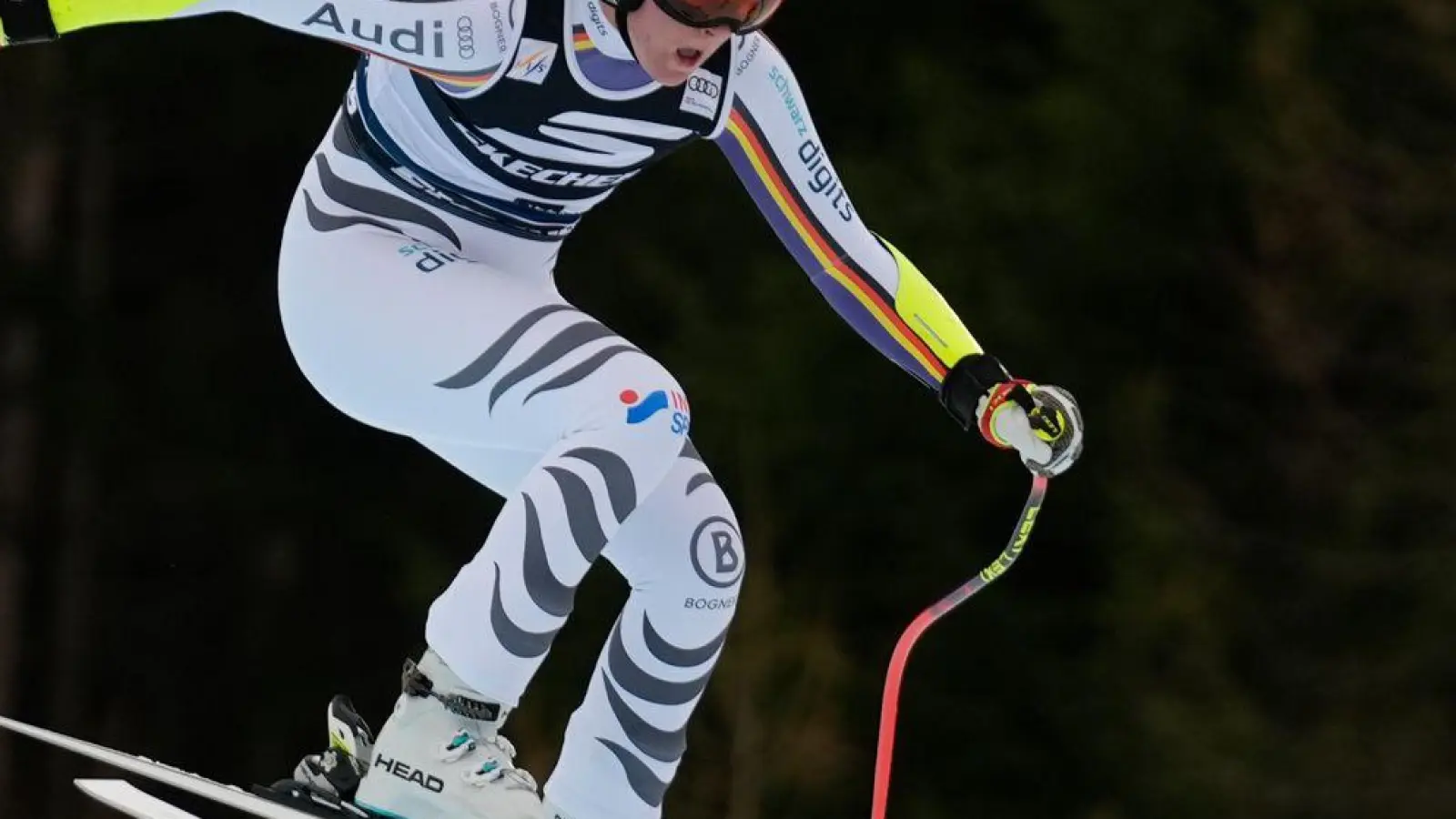 Vierter Sieg der Karriere, zweiter der Saison: Emma Aicher ist obenauf. (Foto: Giovanni Auletta/AP/dpa)