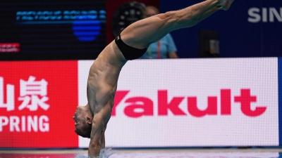  Moritz Wesemann aus Deutschland holte bei der EM wieder Gold vom 1-Meter-Brett. (Archivbild) (Foto: Ng Han Guan/AP/dpa)