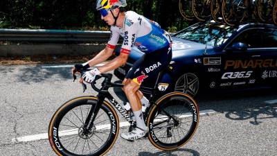 Florian Lipowitz kann die Tour de France nicht mehr fortsetzen. (Foto: Roth / Sca | Roth/dpa)