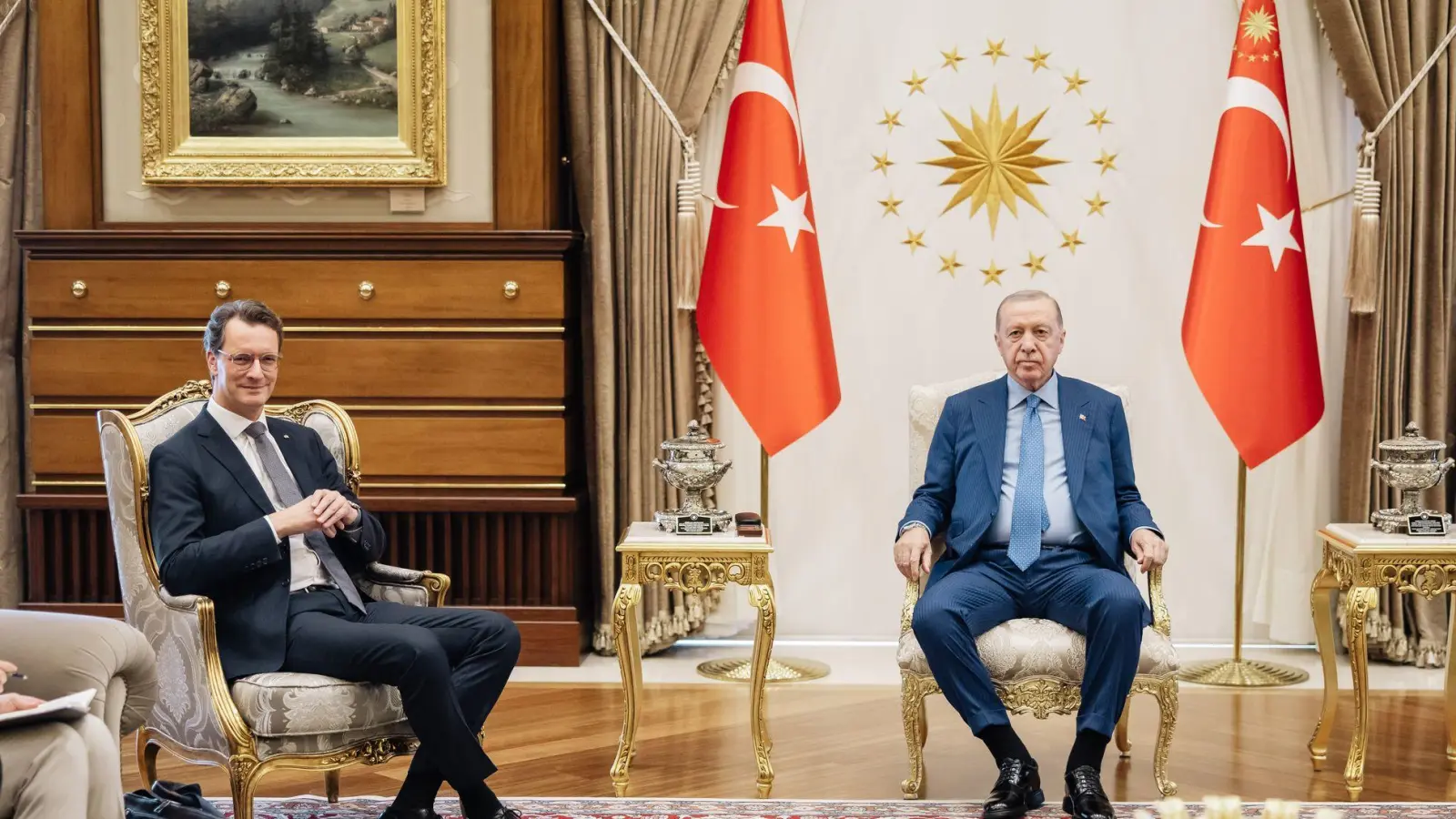 Ungewöhnliches Treffen: Wüst bei Erdogan (Foto: Marcel Kusch/Staatskanzlei Nordrhein-Westfalen/dpa)