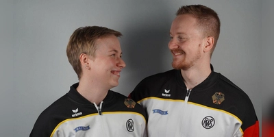 Gut gelaunt: Hanna und Daniel Bühlmeyer. (Foto: Deutscher Schützenbund)