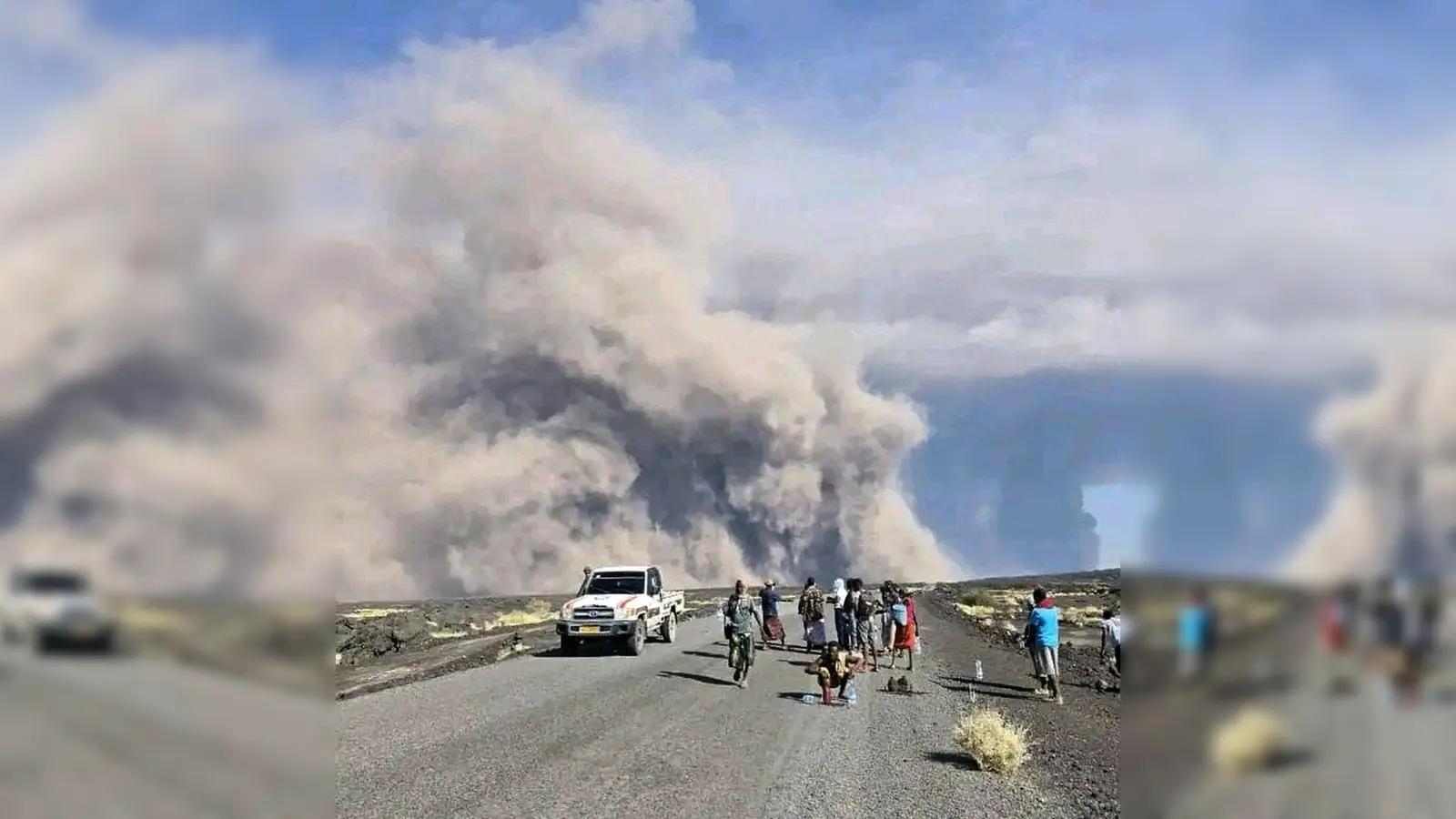 Der Ausbruch gilt als erste dokumentierte Aktivität des Hayli Gubbi seit mehreren Jahrtausenden. (Foto: Uncredited/Afar Government Communication Bureau/AP/dpa)