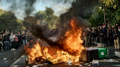 Die Schulproteste in Frankreich gehen weiter. (Foto: Antonin Burat/Le Pictorium via ZUMA Press/dpa)