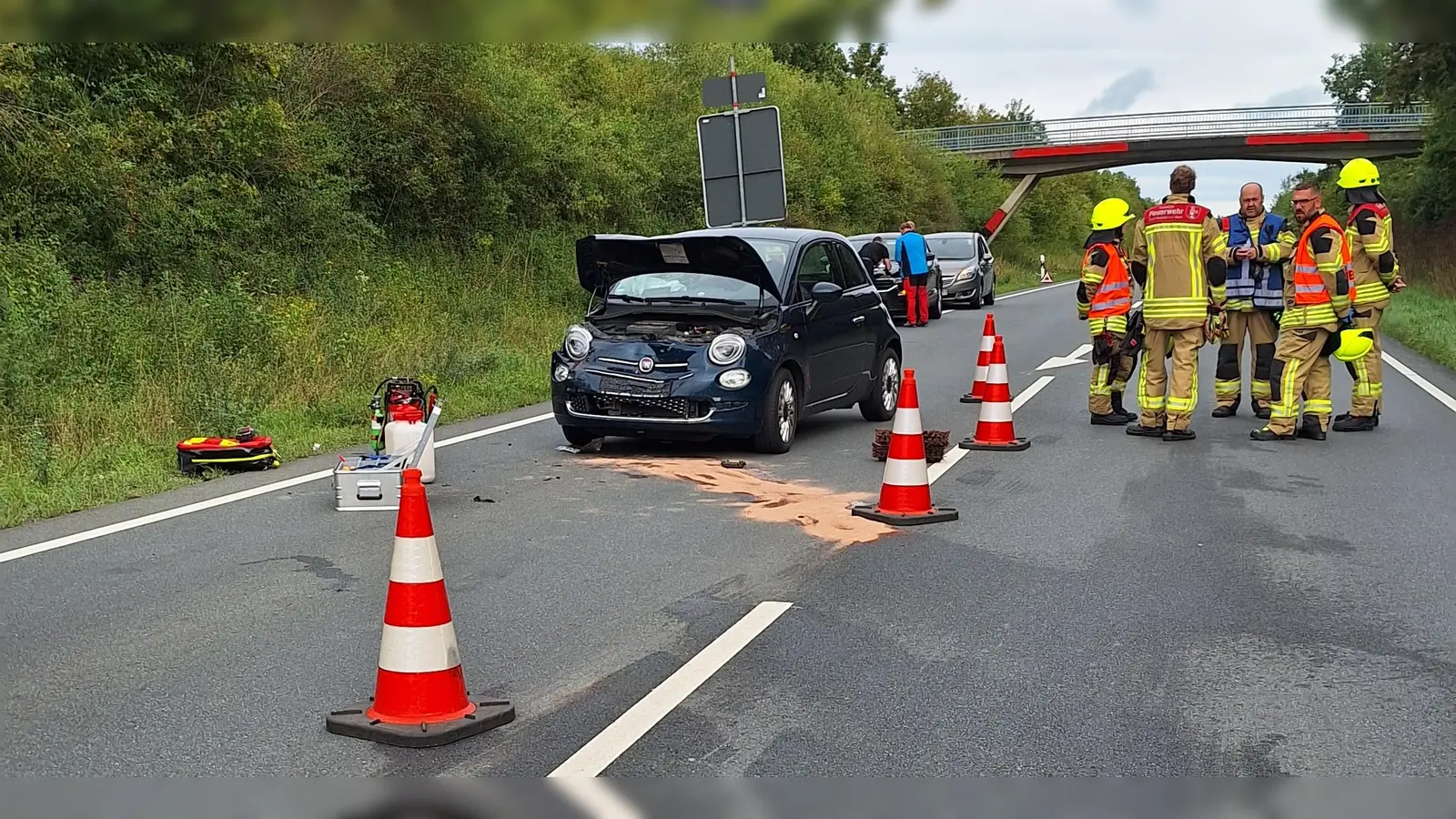 Zu einem Auffahrunfall auf der Bundesstraße 8 bei Neustadt ist es am Dienstag gegen 16.35 Uhr gekommen. (Foto: Theo Kretzmann)