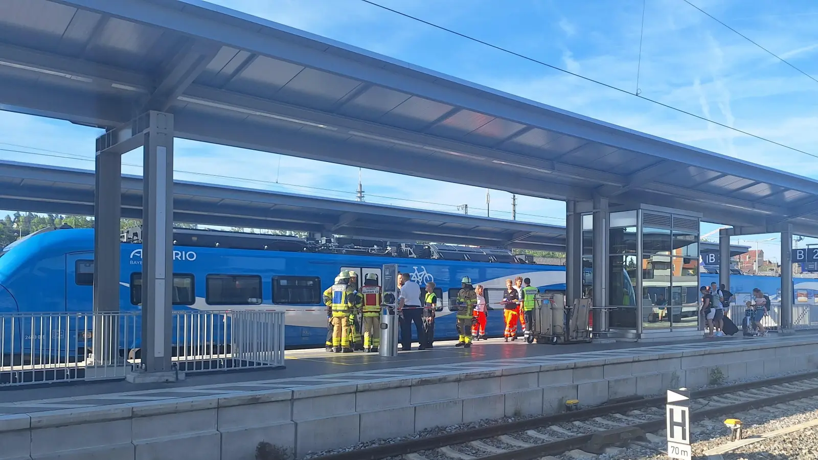 Ein Unfall ereignete sich am Mittwoch gegen 9 Uhr im Bahnhof Ansbach. (Foto: Daniela Ramsauer)