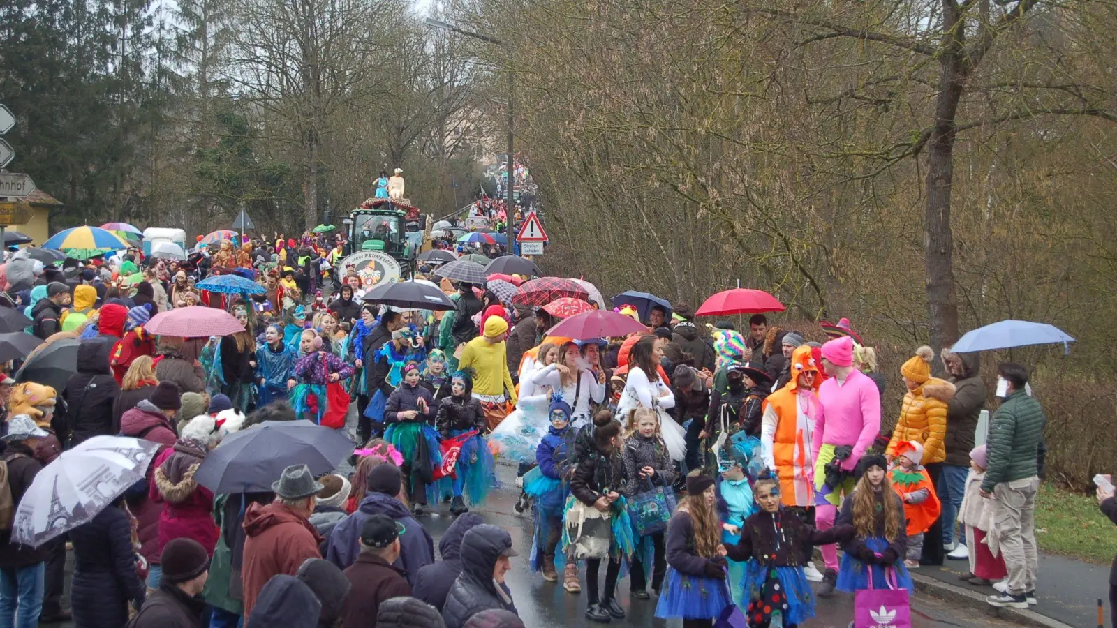 Fröhlich und friedlich verliefen am Sonntag die großen Faschingsumzüge im Landkreis – hier ein Foto aus Emskirchen – die insgesamt mehr als 10.000 Besucher an den Straßenrändern verfolgten. (Foto: Christa Frühwald)