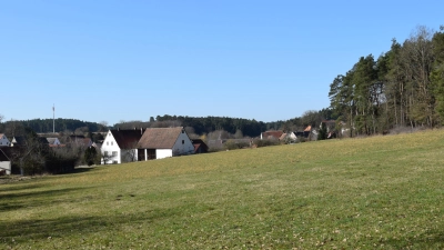 13 Baugrundstücke für Einfamilienhäuser und Doppelhaushälften will die Gemeinde Neuendettelsau auf dieser Fläche im Ortsteil Aich entwickeln. (Foto: Florian Schwab)