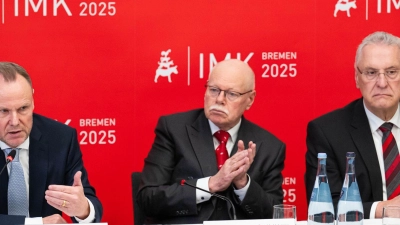 Für den Gastgeber, Bremens langjährigen Innensenator Ulrich Mäurer (SPD), war es die letzte Innenministerkonferenz. (Foto: Sina Schuldt/dpa)