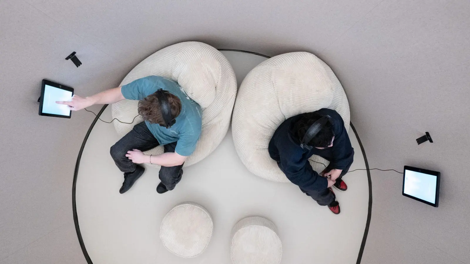 Eine interaktive Ausstellung im Dresdner Hygienemuseum widmet sich der mentalen Gesundheit.  (Foto: Sebastian Kahnert/dpa)