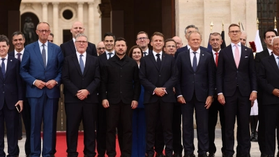 Die Koalition der Willigen hat in Paris über die weitere Unterstützung der Ukraine beraten. (Foto: Teresa Suares/Pool EPA/AP/dpa)