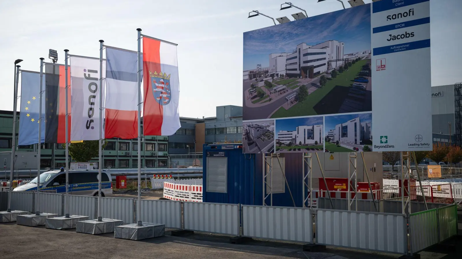 In Frankfurt entsteht eine neue Insulinfabrik, die eine der größten in Europa werden soll. (Foto: Hannes P. Albert/dpa)