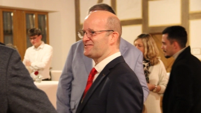 Oberbürgermeister Dr. Markus Naser (FRV) beim Neujahrsempfang im Rathaus. (Foto: Clarissa Kleinschrot)