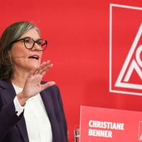 IG-Metall-Chefin Benner kritisiert das Vorgehen des Audi-Chefs scharf. (Archivbild) (Foto: Hannes P Albert/dpa)