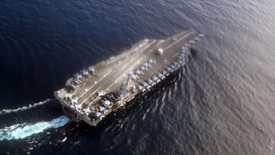 Der Flugzeugträger „USS Gerald R. Ford“ und der dazugehörige Verband sollen nach Lateinamerika. (Archivbild) (Foto: Federico Gambarini/dpa)