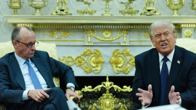 Treffen im Weißen Haus: Trump prägt Tempo und Themen (Foto: Kay Nietfeld/dpa)