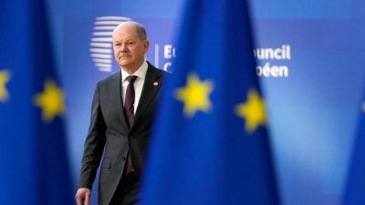 Bundeskanzerl Olaf Scholz wird heute in Brüssel erwartet. (Foto: Virginia Mayo/AP/dpa)