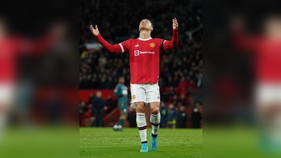 Auch Manchester Uniteds Superstar Cristiano Ronaldo scheiterte vom Elfmeterpunkt. (Foto: Martin Rickett/PA Wire/dpa)