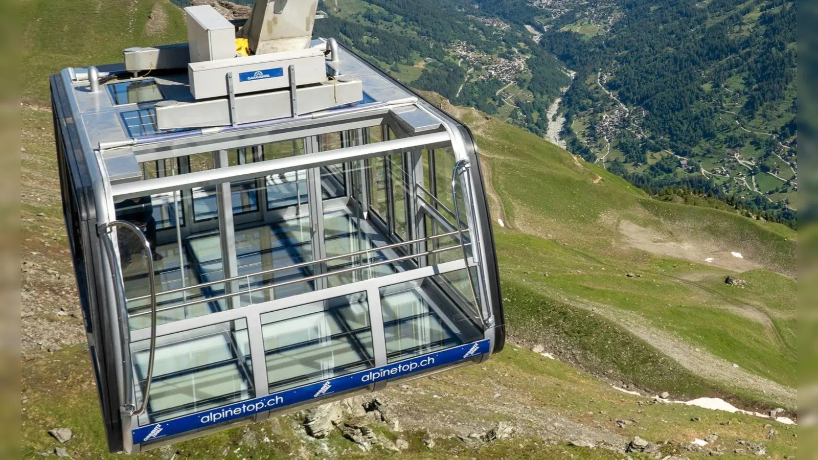 Die neue Glaskabinenbahn fährt ins Weisshorngebiet im Wallis. (Foto: Yves Crettaz/Remontées Mécaniques de Grimentz-Zinal SA/dpa-tmn)