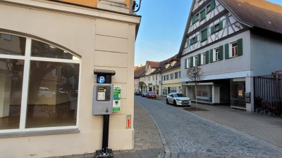 Links ein Leerstand, rechts ein Leerstand: Wer durch Bad Windsheim läuft, findet immer wieder leer stehende Geschäftsräume.  (Foto: Nina Daebel)