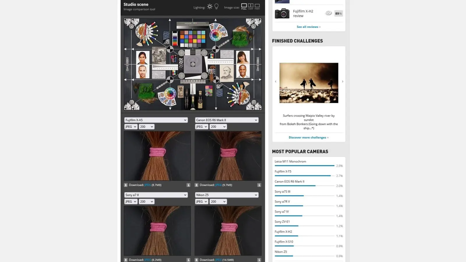 Testbilder von vier Kameras verlgeichen: Dieses Tool soll neben den eigentlichen Test auf einer Archivseite von „DPReview“ erhalten bleiben. (Foto: dpreview.com/dpa-tmn)