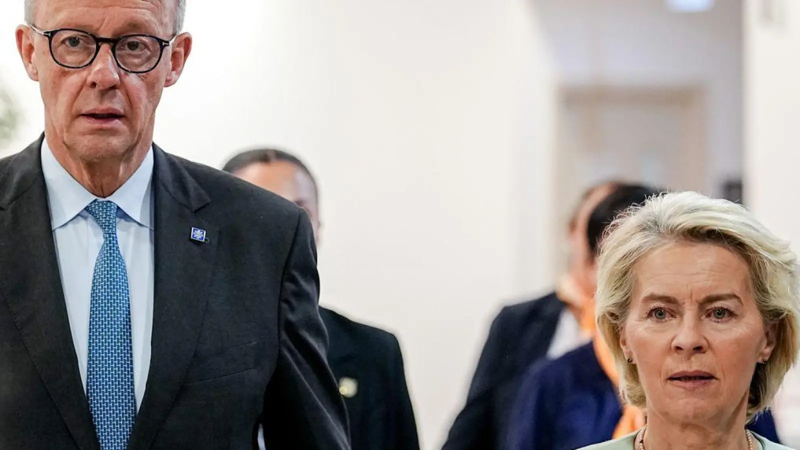 Rückschlag für Ursula von der Leyens Kanada-Pläne: Bundeskanzler Friedrich Merz setzte gemeinsam mit Kollegen durch, dass der Begriff „assoziiertes Mitglied“ für Kanada vorerst nicht gebraucht wird. (Archivbild) (Foto: Kay Nietfeld/dpa)